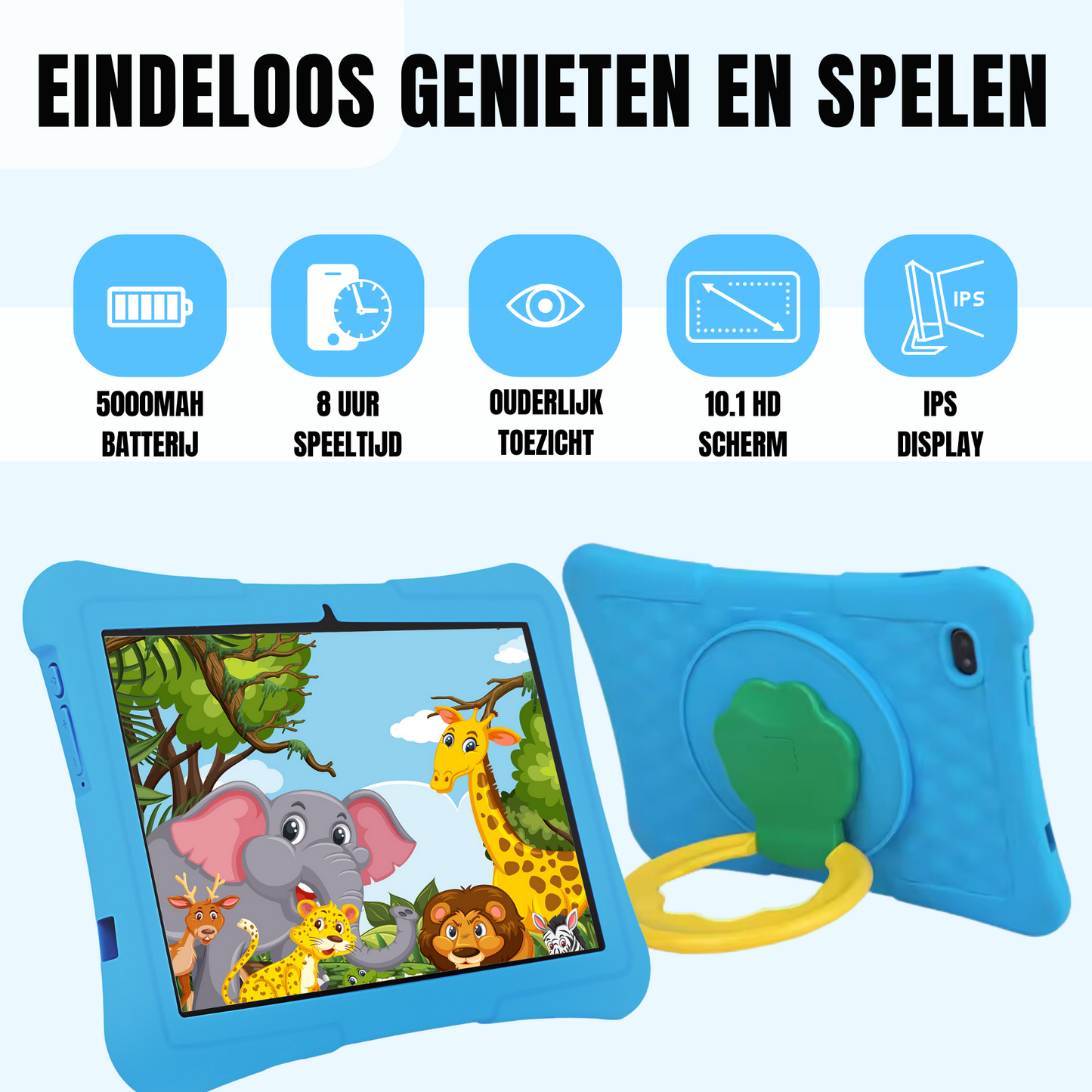 JDW Goods® Kindertablet Pro Blauw/Roze