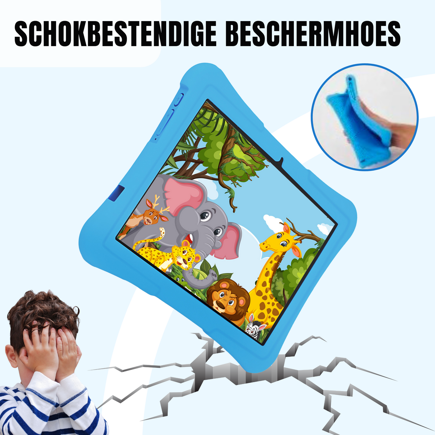 JDW Goods® Kindertablet Pro Blauw/Roze